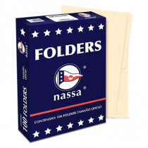 FOLDER NASSA PREMIUM OFICIO CREMA C/100 PIEZAS [ PC1002 ]