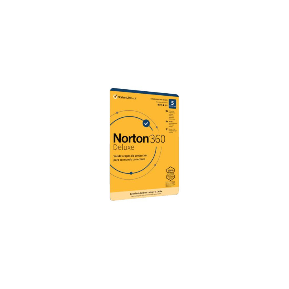 Licencia Antivirus ESD Norton 360 Deluxe 1 Ao 5 Dispositivos [ ESDNRT580 ]