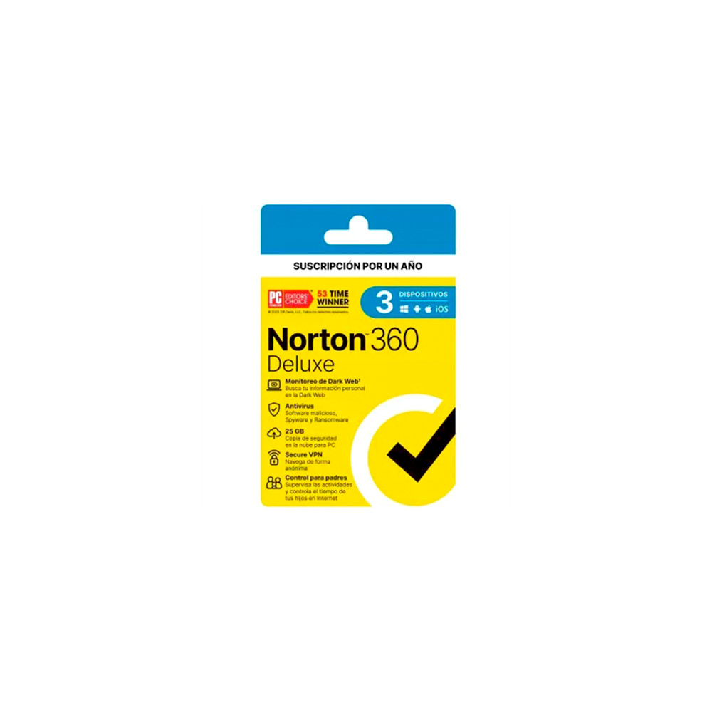 Licencia Antivirus Norton 360 Deluxe 1 Ao 3 Dispositivos 21443383 [ SOFNRT1690 ]