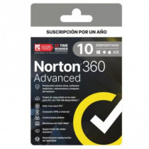 Licencia Antivirus ESD Norton 360 Advanced 1 Ao 10 Dispositivos 21443273 [ ESDNRT760 ]