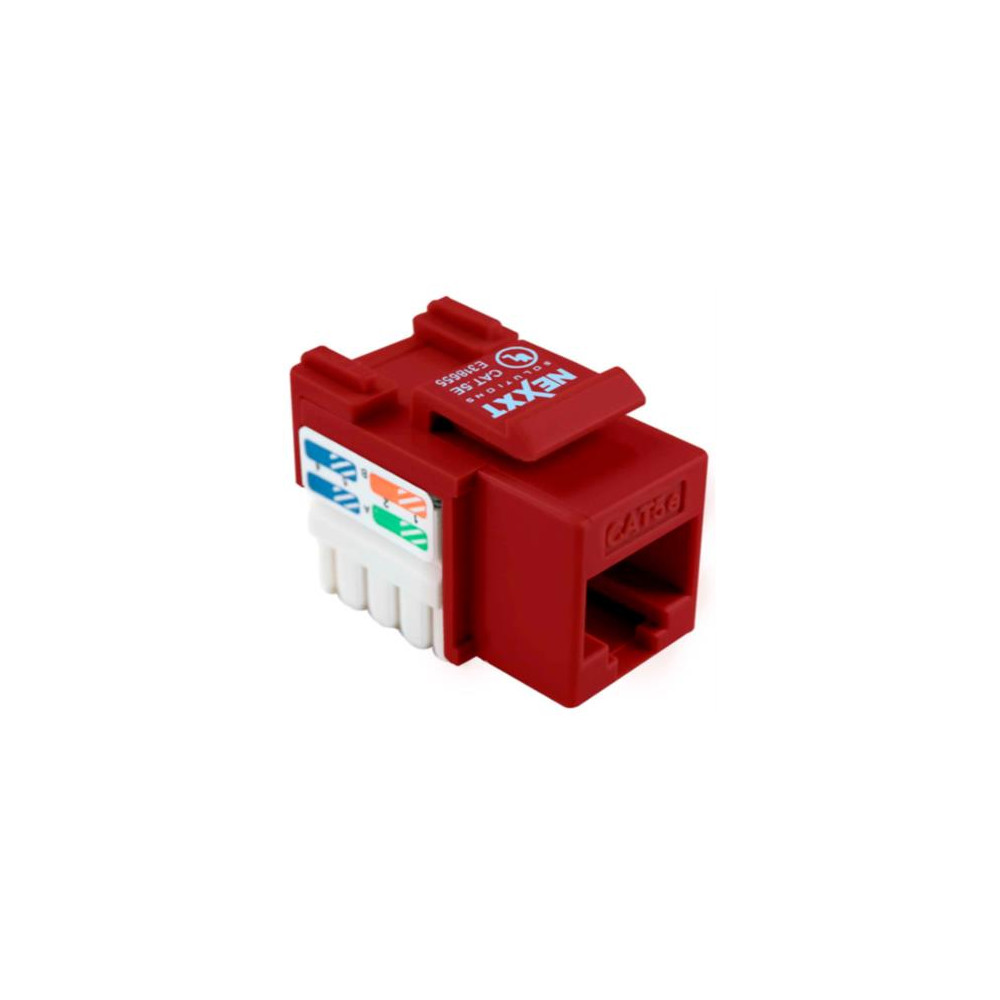 Mdulo de Red Sin Blindaje Nexxt Solutions Keystone Jack Cat5e Tipo 110 Rojo [ AW111NXT13 ]