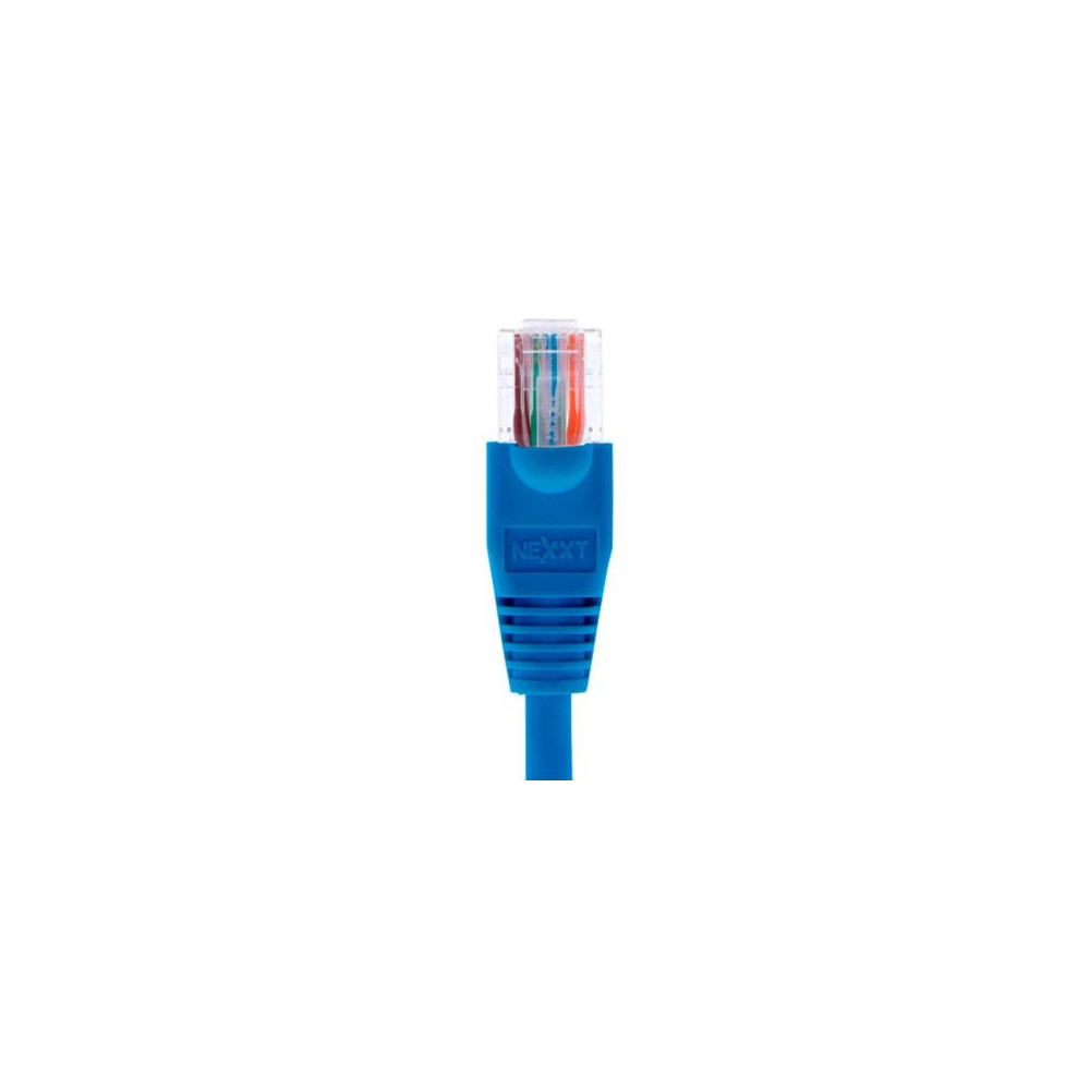 Cable de Conexin Red Nexxt Solutions Cat5e 100 MHz 90cm 24 AWG Color Azul [ AB360NXT02 ]