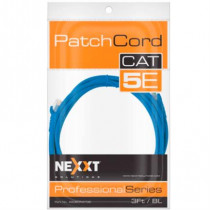 Cable de Conexin Red Nexxt Solutions Cat5e 100 MHz 90cm 24 AWG Color Azul [ AB360NXT02 ]