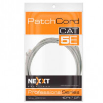 Cable de Conexin Red Nexxt Solutions Cat5e 100 MHz 3.05m 24 AWG Color Gris [ AB360NXT23 ]