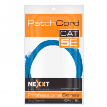 Cable de Conexin Red Nexxt Solutions Cat5e 100 MHz 3.05m 24 AWG Color Azul [ AB360NXT24 ]