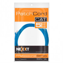 Cable de Conexin Red Nexxt Solutions Cat5e 100 MHz 15.24m 24 AWG Color Azul [ AB360NXT57 ]