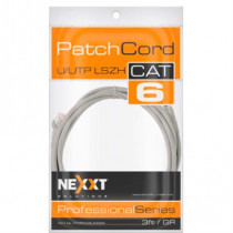 Cable de Conexin Red Nexxt Solutions U/UTP Cat6 90cm LSZH Color Gris [ AB361NXT38 ]