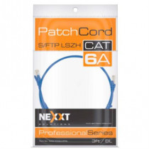 Cable de Conexin Red Nexxt Solutions Cat6A 90cm S/FTP LSZH Color Azul [ AB362NXT02 ]