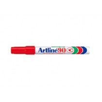 Marcador Artline Permanente Aluminio Rojo C/12 [ EK-90R ]