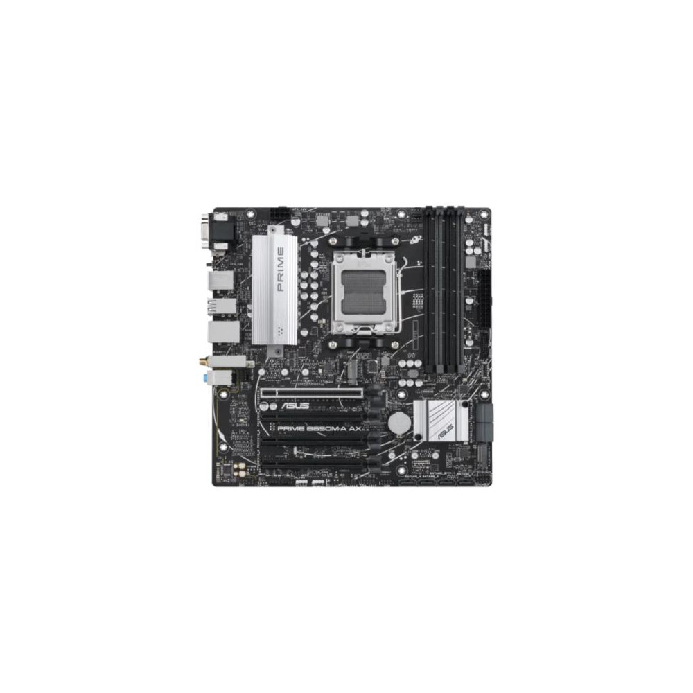 Tarjeta Madre Asus Prime B650M-A AX 4xDDR5 128GB 5600Mhz PCIe 4.0 M.2 1xHDMI 1xDP 1xVGA S AM5 mATX W [ PRIME-B650M-A-AX ]