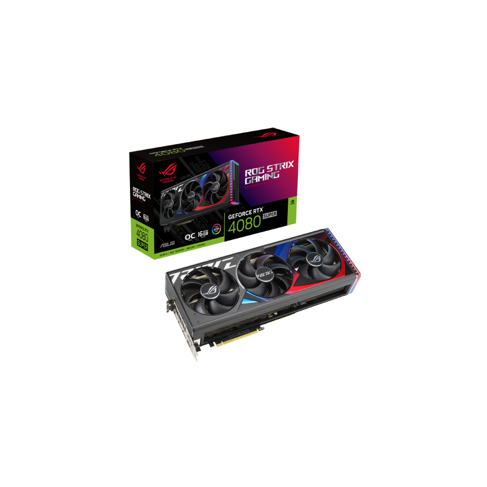 Tarjeta de Video Asus ROG Strix GeForce RTX4080 Super OC 16GB ARGB Triple Fan GDDR6X PCIe 4 0 256 bi [ ROG-STRIX-RTX4080S-O16G-GAMING ]