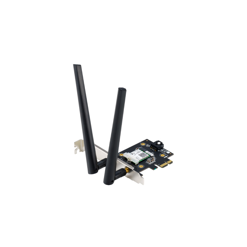 Tarjeta de Red Asus Interna Inalambrica PCE-AX3000 Dual Band 2.4Ghz 5Ghz WiFi 6 BT 5.0 PCI Express 2 [ PCE-AX3000Bulk ]