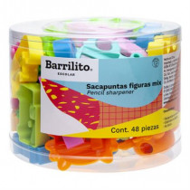 Sacapuntas Barrilito Mix Figuras Bote C/48 Pzas [ SK8198 ]