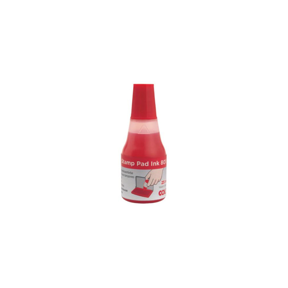 Tinta Barrilito Tipo Gotero para Cojn 25ml Color Rojo [ 801R ]