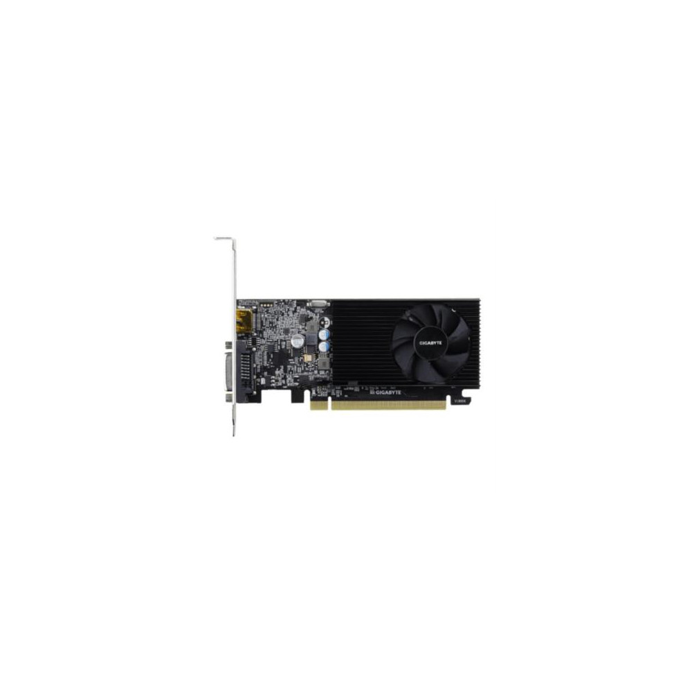 Tarjeta de Video Gigabyte GeForce GT1030 OC 2GB Low Profile Single Fan DDR4 PCIe 3.0 1xHDMI 1xDVI-D [ GV-N1030D4-2GL ]