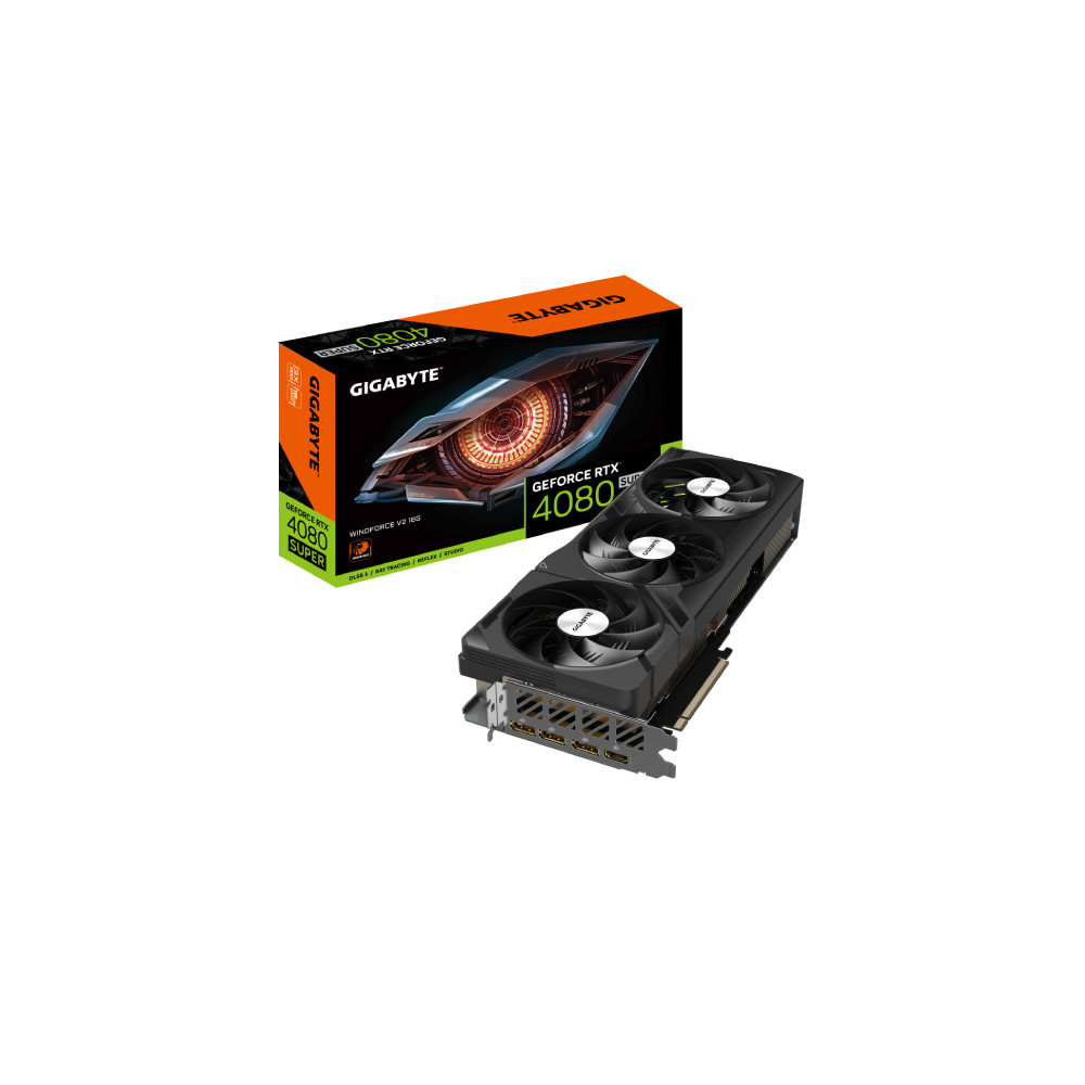 Tarjeta de Video Gigabyte WindForce GeForce RTX4080 Super V2 16GB Triple Fan GDDR6X PCIe 4 0 256 bit [ GV-N408SWF3V2-16GD ]