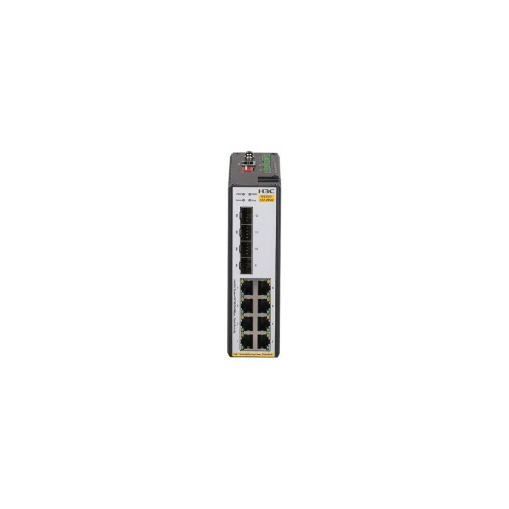 Switch H3C IE4300 12P PWR L2 Conmutador Etherent Industrial con 8 Puertos Base T PoE y 4 Puertos 100 [ 9801A25F ]