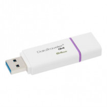 Memoria USB Kingston DataTraveler G4 64GB 3.0 Color Blanco-Morado [ DTIG464GB ]