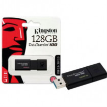 Memoria USB Kingston DataTraveler 100 G3 128GB 3.0 Color Negro [ DT100G3128GB ]