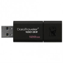 Memoria USB Kingston DataTraveler 100 G3 128GB 3.0 Color Negro [ DT100G3128GB ]