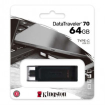 Memoria USB Kingston DataTraveler 70 64GB USB-C Color Negro [ DT7064GB ]