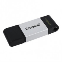 Memoria USB Kingston DataTraveler 80 64GB USB-C 3.2 Gen 1 Color Plata-Negro [ DT8064GB ]