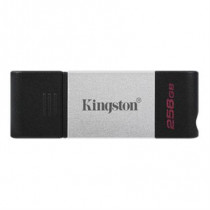 Memoria USB Kingston DataTraveler 80 256GB USB-C 3.2 Gen 1 Color Plata-Negro [ DT80256GB ]