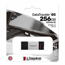 Memoria USB Kingston DataTraveler 80 256GB USB-C 3.2 Gen 1 Color Plata-Negro [ DT80256GB ]