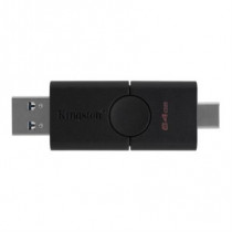 Memoria USB Kingston DataTraveler Duo 64 GB Tipo C 3.2 Gen1 Color Negro [ DTDE64GB ]