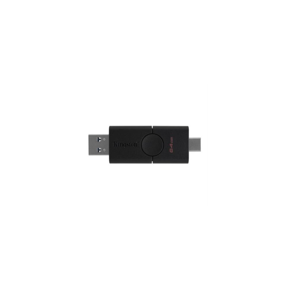 Memoria USB Kingston DataTraveler Duo 64 GB Tipo C 3.2 Gen1 Color Negro [ DTDE64GB ]