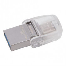 Memoria USB Kingston DataTraveler MicroDuo 3C 64 GB Tipo C 3.0/3.1 Color Gris [ DTDUO3C64GB ]