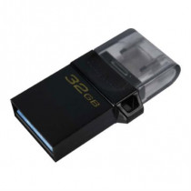 Memoria USB Kingston DataTraveler MicroDuo3 G2 32 GB 3.2 Gen1 Color Negro [ DTDUO3G232GB ]