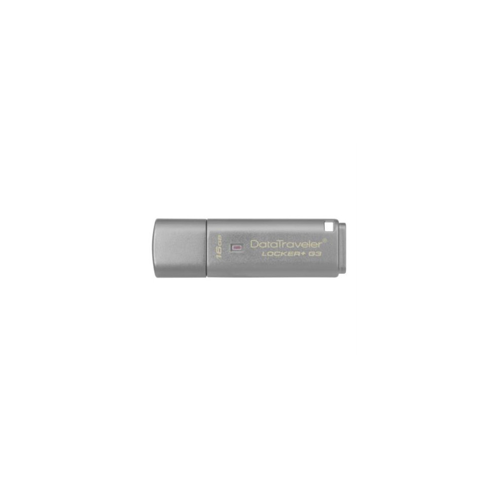 Memoria USB Kingston DataTraveler Locker+ G3 Encriptacin 16 GB Color Gris [ DTLPG316GB ]