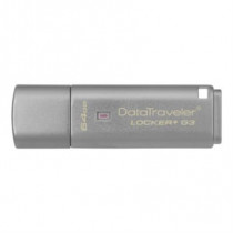 Memoria USB Kingston DataTraveler Locker+ G3 Encriptacin 64 GB Color Gris [ DTLPG364GB ]