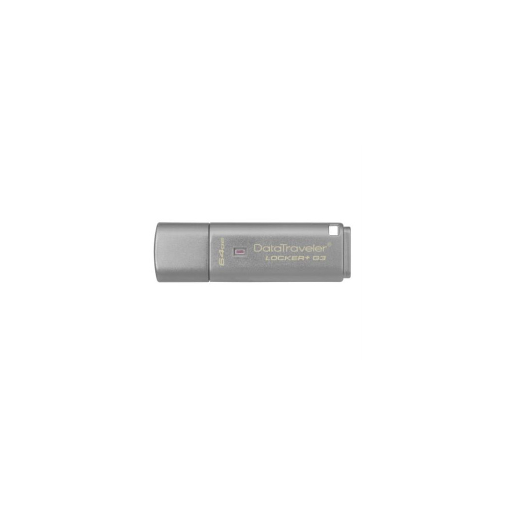 Memoria USB Kingston DataTraveler Locker+ G3 Encriptacin 64 GB Color Gris [ DTLPG364GB ]