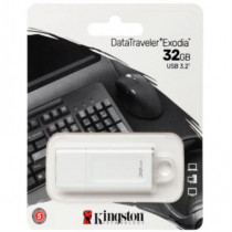 Memoria USB Kingston DataTraveler Exodia 32 GB 3.2 Gen1 Color Blanco [ KC-U2G32-5R ]