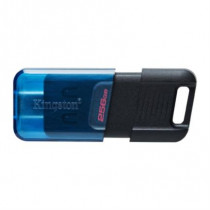 Memoria USB Kingston DataTraveler 80 M 256GB USB-C 3.2 Lectura 200MB/s Color Negro-Azul [ DT80M256GB ]