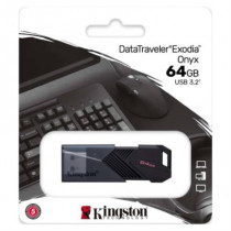 Memoria USB Kingston DataTraveler Exodia Onyx 64GB USB 3.2 Color Negro [ DTXON64GB ]