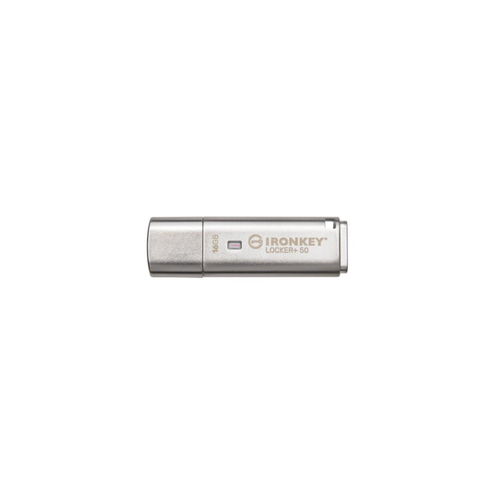 Memoria USB Kingston IronKey Locker+ 50 16GB con XTS-AES-USBtoCloud [ IKLP5016GB- ]