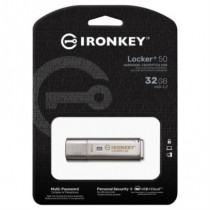 Memoria USB Kingston IronKey Locker+ 50 32GB con XTS-AES-USBtoCloud [ IKLP5032GB- ]