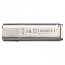 Memoria USB Kingston IronKey Locker+ 50 64GB con XTS-AES-USBtoCloud [ IKLP5064GB- ]