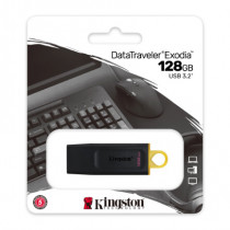 Memoria Kingston USB 128 GB 3.2 Gen 1 DataTraveler Exodia con Logo [ DTX128GBCL ]