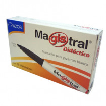 Marcador Magistral Didactico Punto Fino Negro C/12 Pzas [ 84001 ]