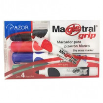 Marcador Magistral 8394 Grip C/4 Colores Surtidos [ 8394 ]