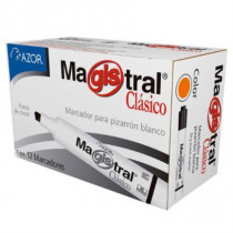 Marcador Magistral 83406 Color Naranja para Pizarrn C/12 [ 83406 ]