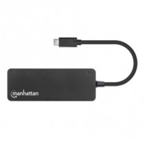 Hub Manhattan USB 3.2 Gen1 3 Puertos con Lector de Tarjetas [ 164948 ]