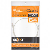 Cable de Conexin Red Nexxt Solutions Cat6A 90cm S/FTP LSZH Color Gris [ AB362NXT08 ]