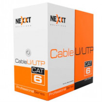 Cable Nexxt Solutions Giga Cat6 4P 23AWG UTP CMR 305m/1000ft Gris [ AB356NXT16 ]