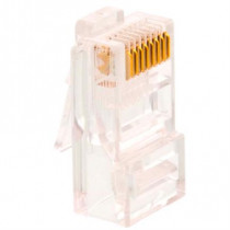 Conectores Modulares Nexxt Solutions AW102NXT02 Conector RJ45 Oro sobre Niquel 50 Cat5e Sin Blindaje [ AW102NXT02 ]