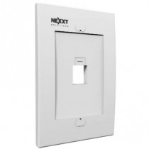 Placa de Pared Nexxt Solutions 1 Puerto para Conectores tipo Keystone Mdulo RJ45 Blanco [ AW161NXT01 ]